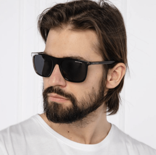 Armani Exchange Grey Square Men's Sunglasses